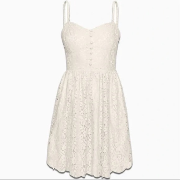 Aritzia Dresses & Skirts - Talula Aritzia Women's Size 6 Debutante Off White Lace Mini Cocktail Dress Lined